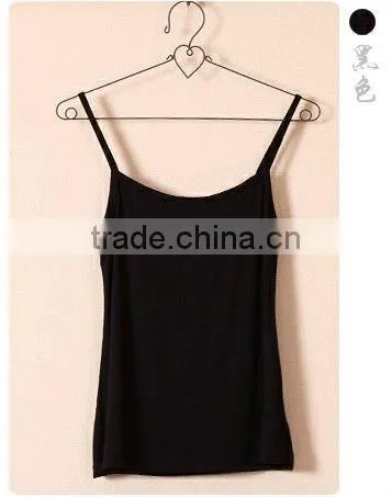 Plain white good hand feel fabric Modal camisole wholesale for ladies