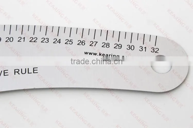 Kearing 32cm Luxury Metal Very Form Rulers for Fashion Designing Aluminum Rulers# 6132A