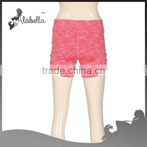 Running Hot shorts spacedye polyester spandex fabrics for wholesale