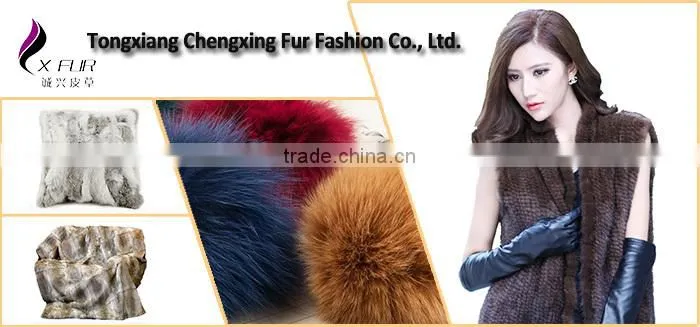 CX-G-P-03B Women Fashion Fur Jacket With Fur Inside Fur Collar Parka