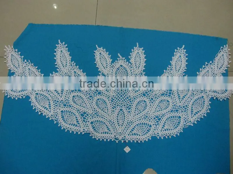 white fashion cotton crochet shawl