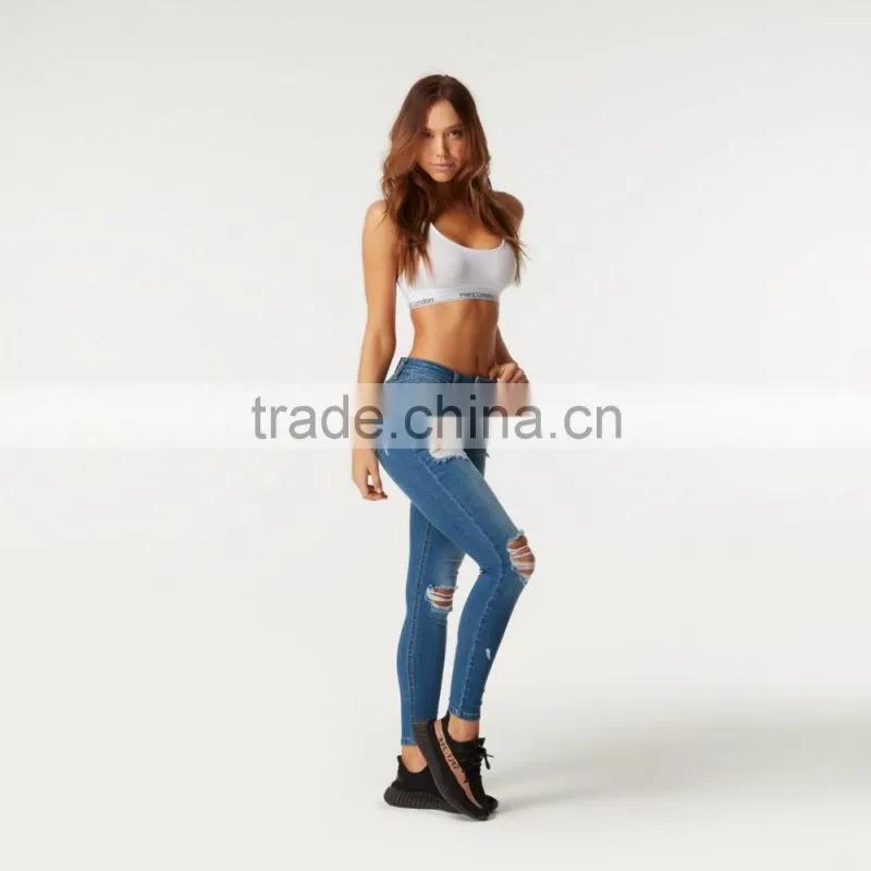 women skinny rips jeans 2017