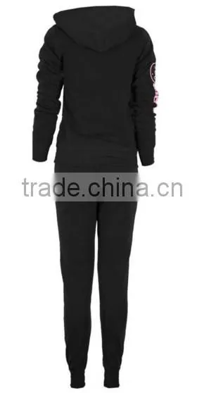 Women's Sporty Embellished Two Piece Active Set with Zip Up Jacket