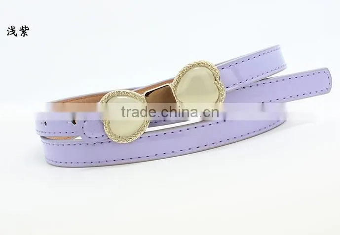 New candy color Painting PU Leather Women Belt Kinds Of Collocation Dresses Belts For Women