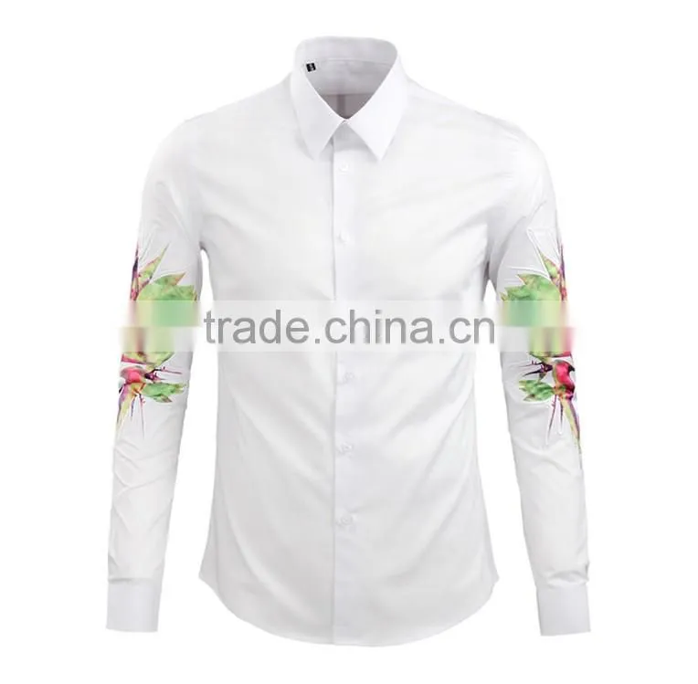 The European and American fashion leisure long-sleeved cotton shirt