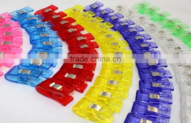 40 PCS colorful sewing &quiting binding craft wonder clips-3.3x1.8cm