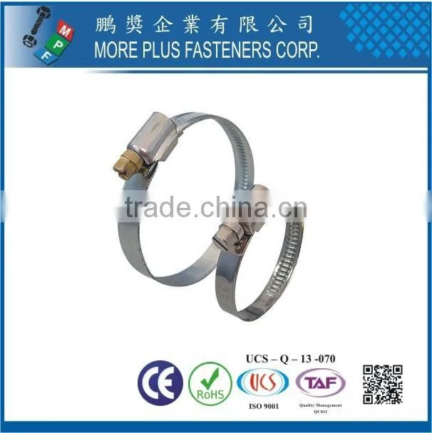 Made in Taiwan Stainless Steel strong stainless steel hose clamps flexible hose clamp quick release