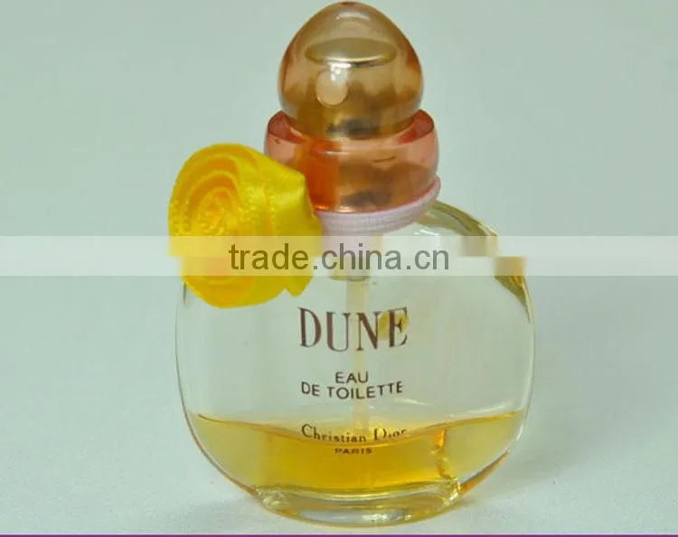 satin ribbon rose for perfume bottle