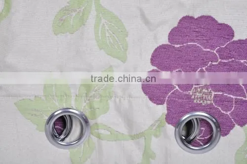 100% polyester hot selling jacquard new design flower curtain pack pp bag and insert
