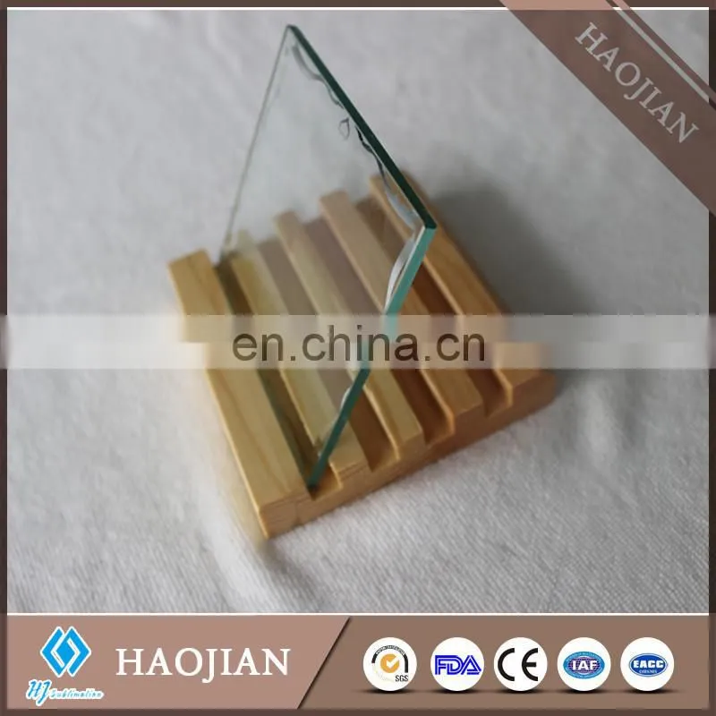 4 recess beautiful solid wood coaster holder, square wooden base of coaster