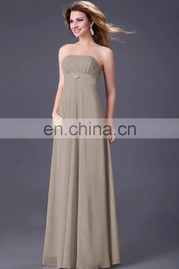 Grace Karin Sexy Strapless Backless Chiffon Long Bridesmaid Dresses CL3133-1
