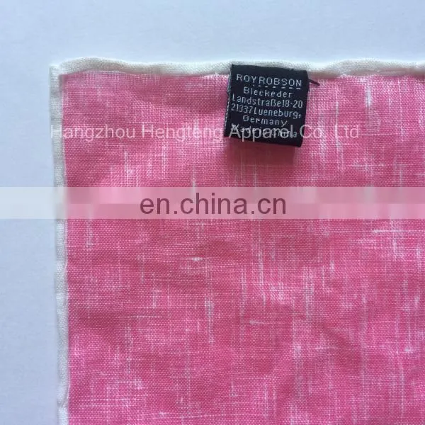 White Color Linen Pocket Square