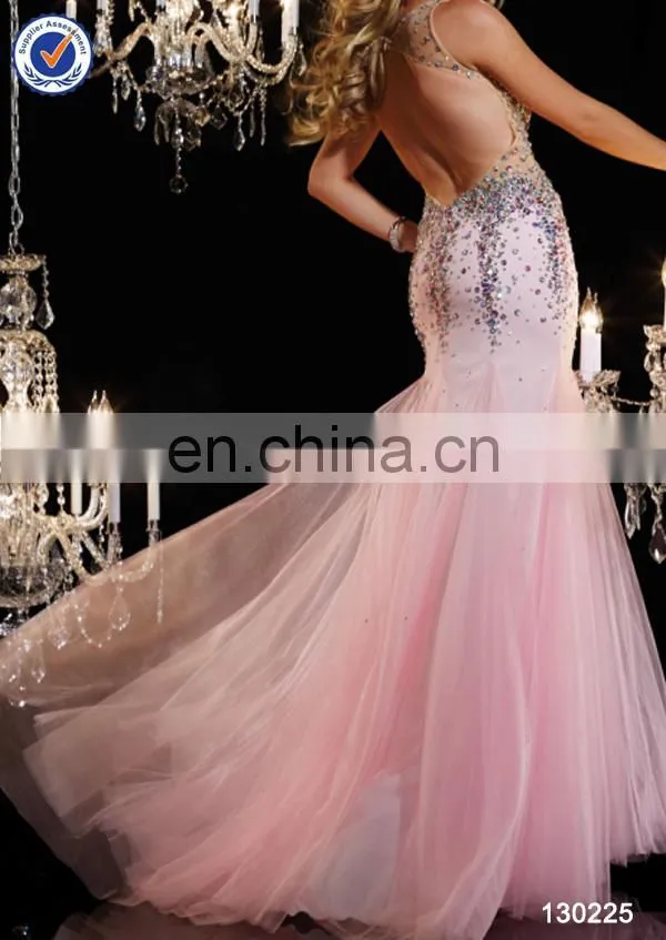 2014 latest sequin mermaid stunning evening dresses for formal occasion
