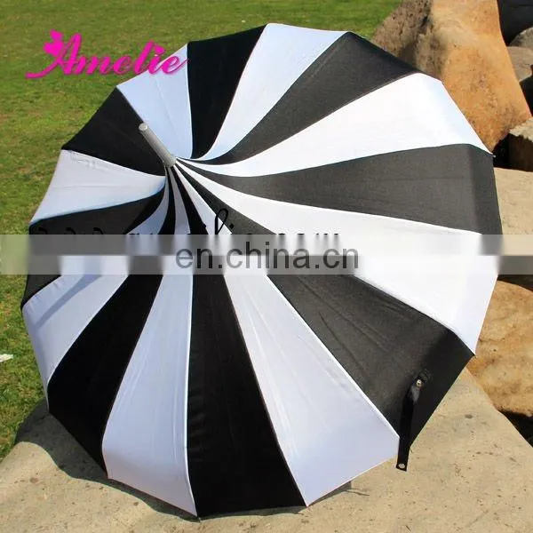 A0408 Black and white wholesale pagoda umbrella