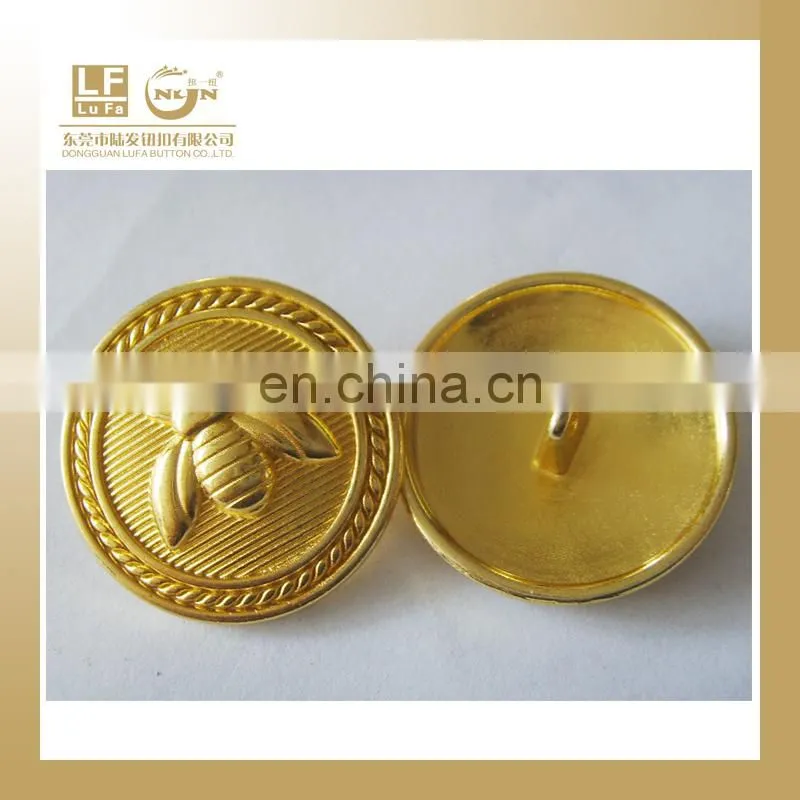 one hole sewing button in golden color