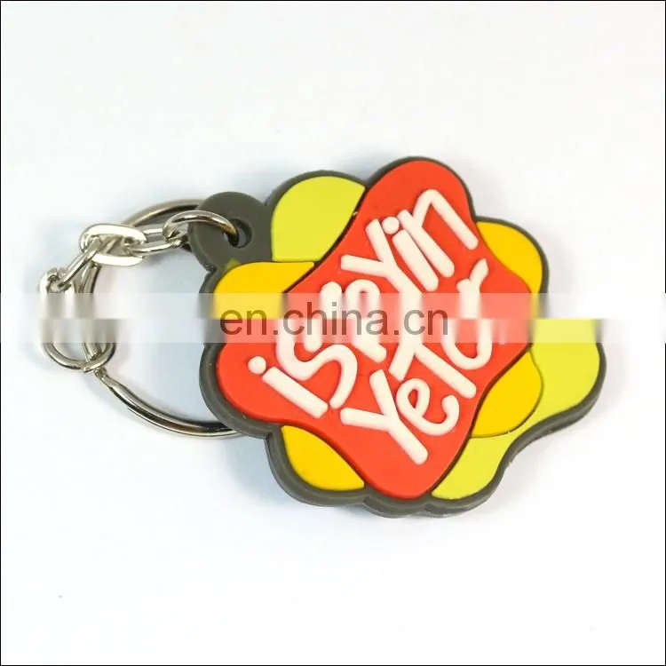 Custom 3D PVC keychain plastic keyring for sale