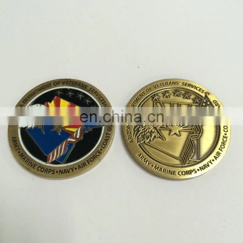Anniversary coins antique bronze plated personalized design of the school