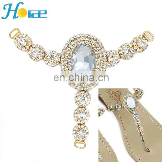 Wholesale high quality rhinestone shoe accessories shoe decoration for ladies fashion shoes