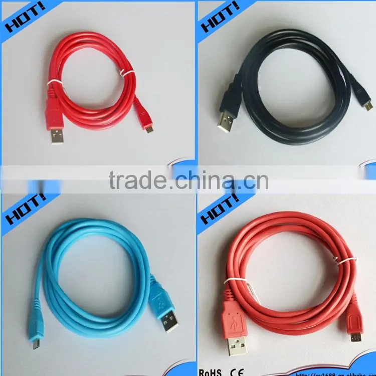 High Speed Flexible Micro USB Data Cable For Mobile Phone 1m