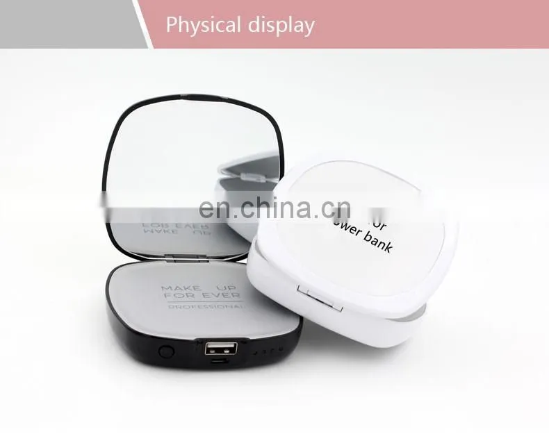 Hot Gift Quick 4000Mah Charging Make Up Portable Mirror Mobile smart Powerback