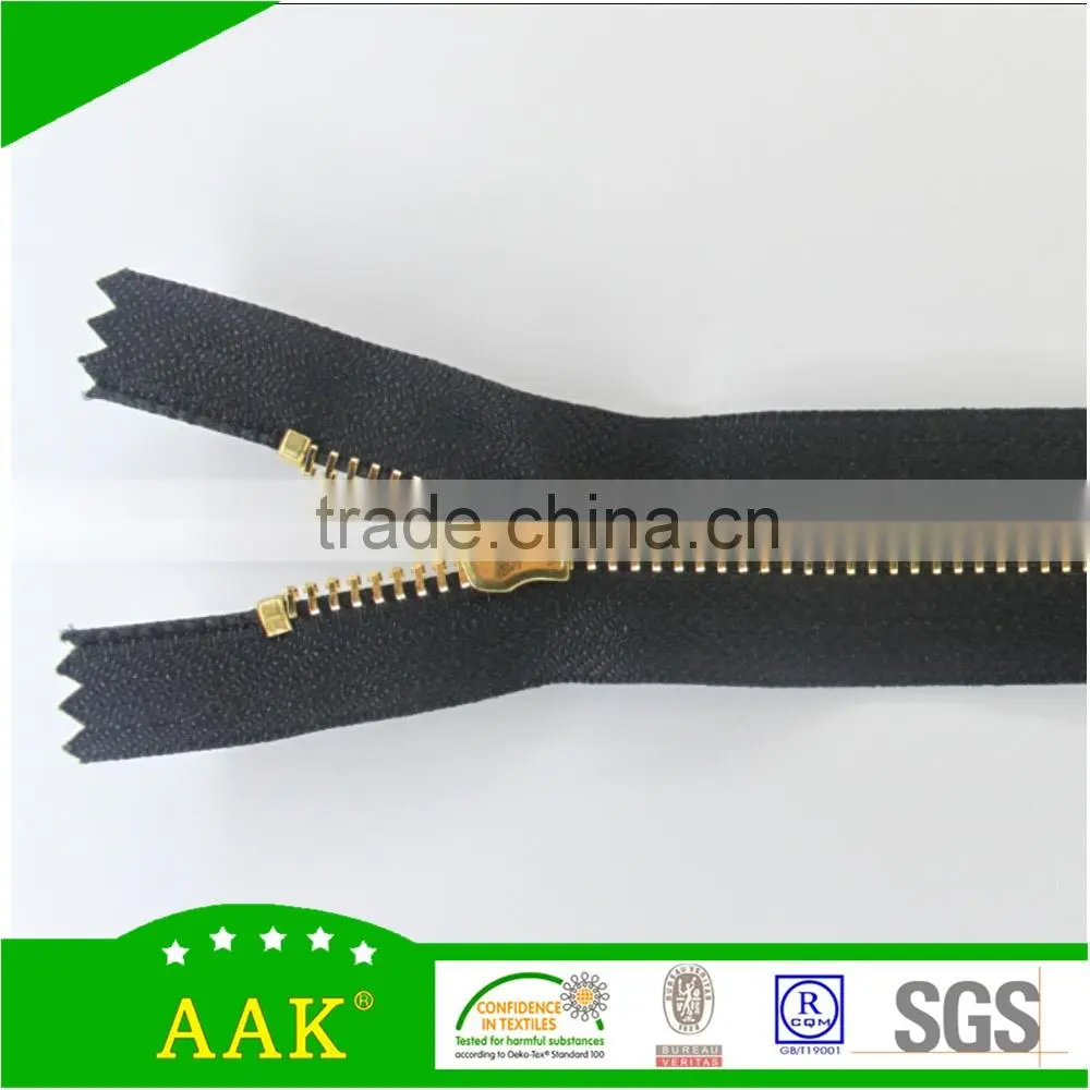 4#Close end gold different types of zipper