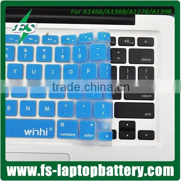 Shine Bule keyboard cover for Macbook air 11 13/ Silicone keyboard cover skin for Macbook Pro 13