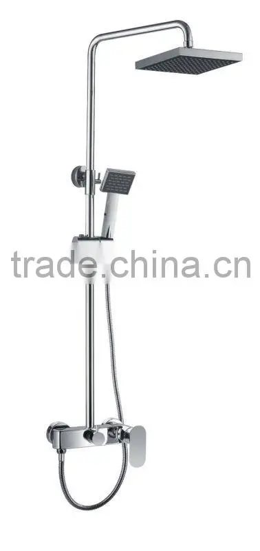 Modern Style Wall Mounted Rain Bath Bathroom Square Shape Shower Set