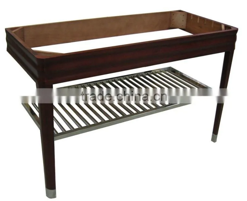 Hotel Vanity Base with Fencing Stainless Steel Shelf