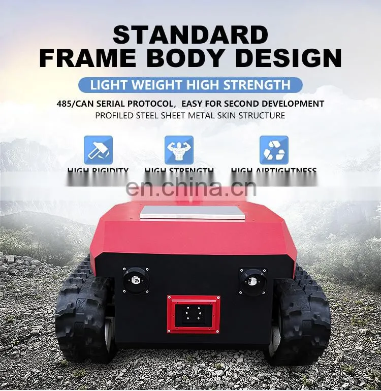 robot chassis big payload rubber track undercarriage tracked vehicle robot chassis