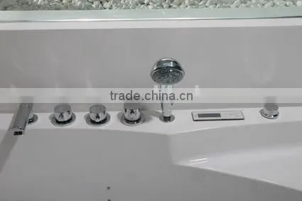 Corner Acrylic Massage Bathtub with Pillow