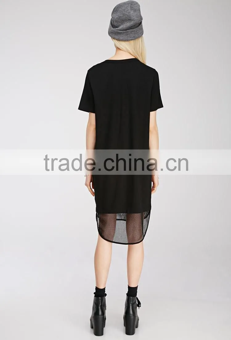 2015 China manufacturer customized ladies print casual dress