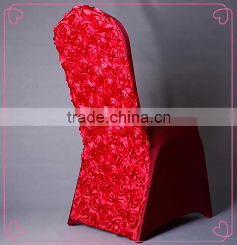 Rosette spandex chair cover for wedding and party