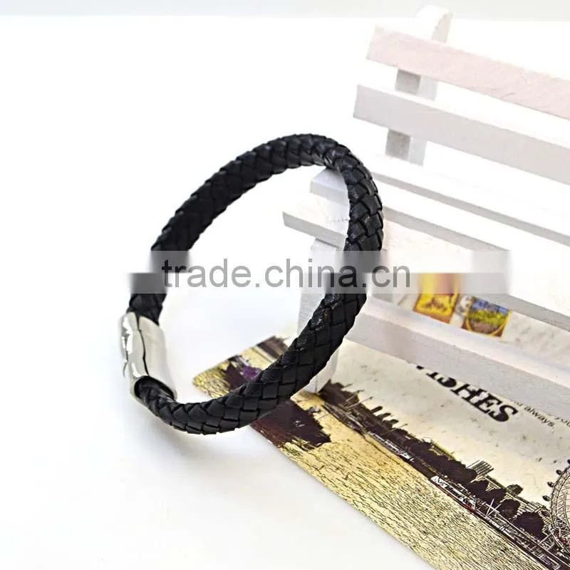 2016 in stock new product handmade genuine leather friendship bracelet