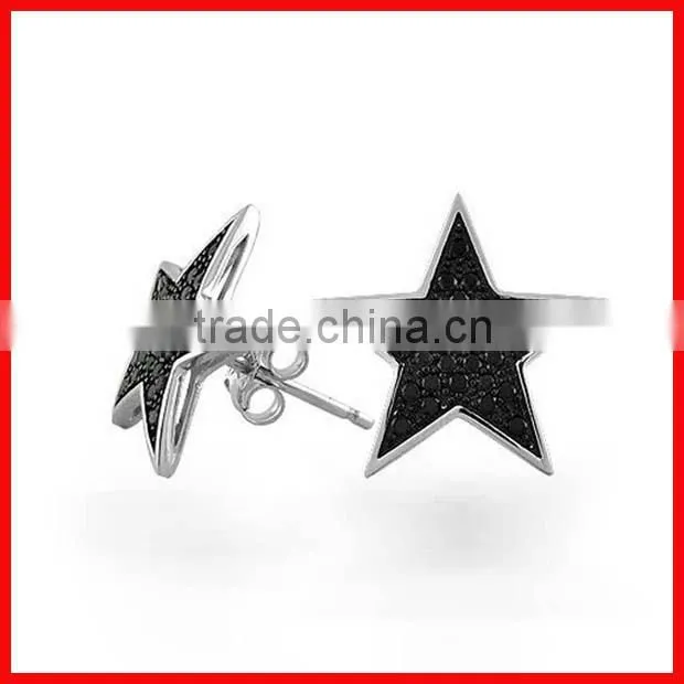 925 sterling silver micro pave cz wholesale screw back diamond earring clip-on