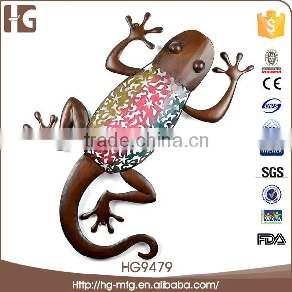 Delicacy gray gecko metal wholesale home decor
