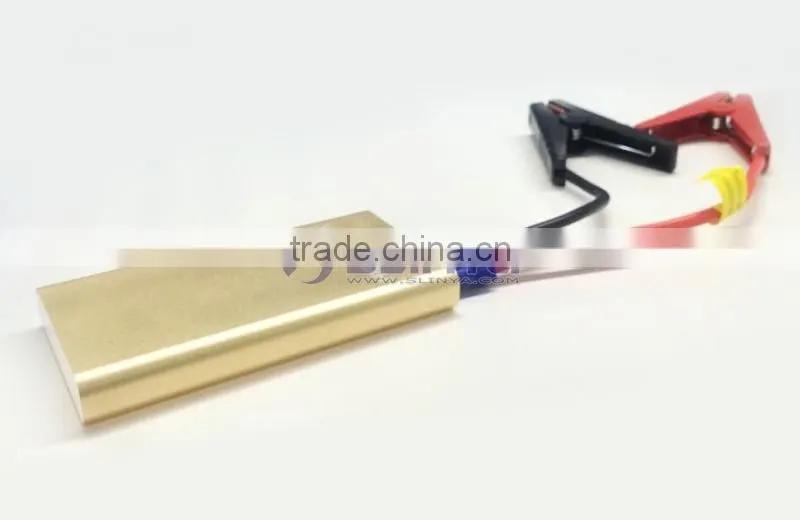 18mm Thick 8000mAh 200A/400A Golden Pocket Size Slim Car Jump Starter