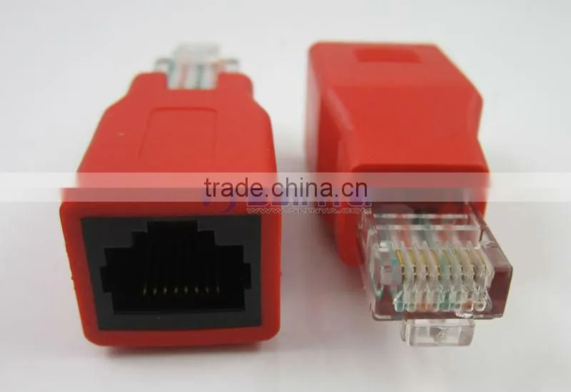 Red Color Housing Ethernet High Speed RJ45 Connector