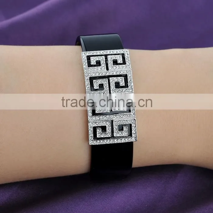 Wholesale mens elastic leather bracelet