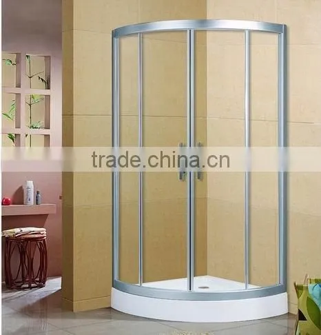 Sector Shaped Fancy Tempered Glass Framed Shower Enclosure