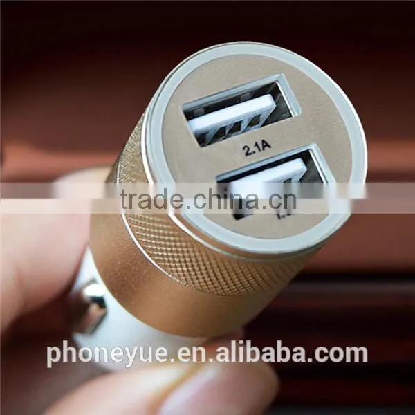 fashional design metal mobile phone car chargers for samsung s6