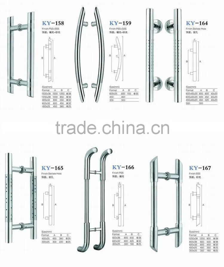 round tube special shape excellent surface stainless steel pull door handle