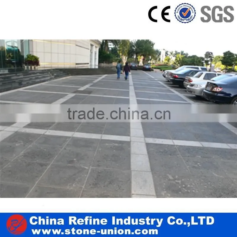 Honed hainan grey basalt outdoor flooring tiles