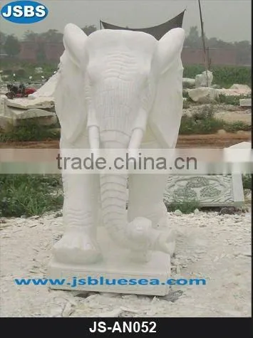 White marble lion statue