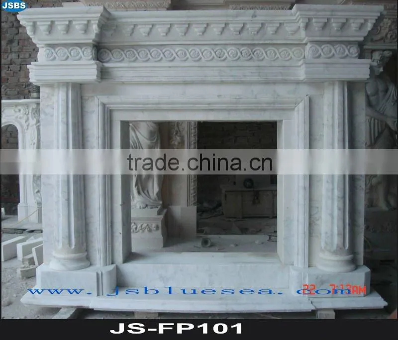 Delicate marble fireplace design
