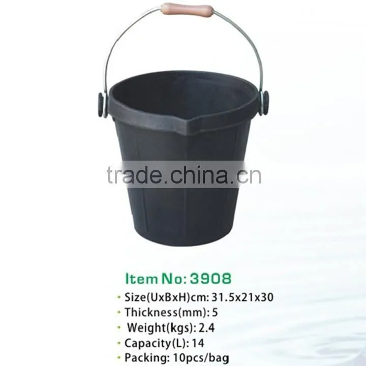 heavy duty rubber buckets,strong handle pails
