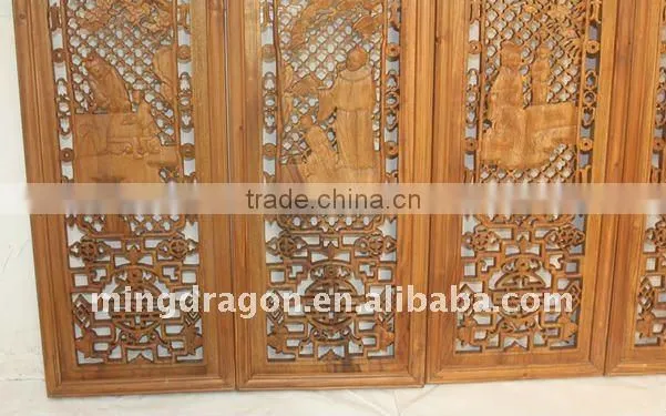 Antique Chinese Hand Carved Panel