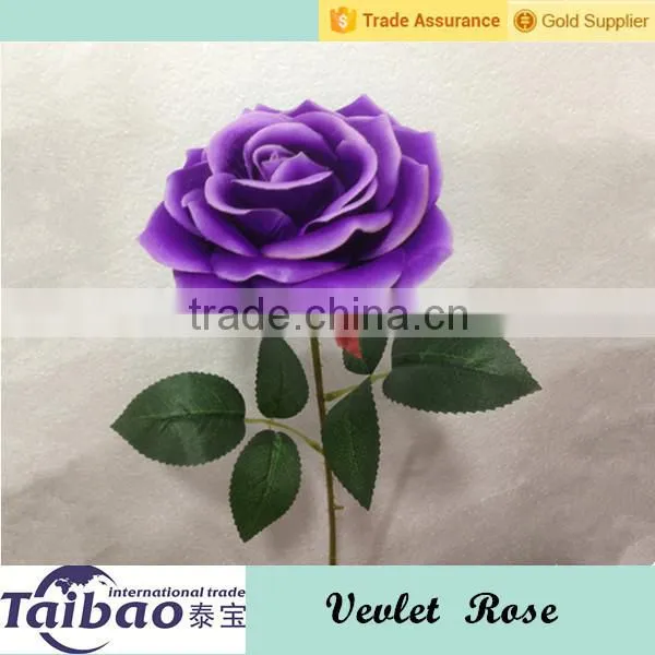China wholesale single stem PU foam rose DIY artificial bridal flower bouquet