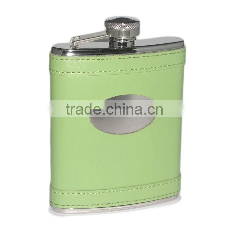 Wine goblet stainless steel leather hip flask gifts wedding