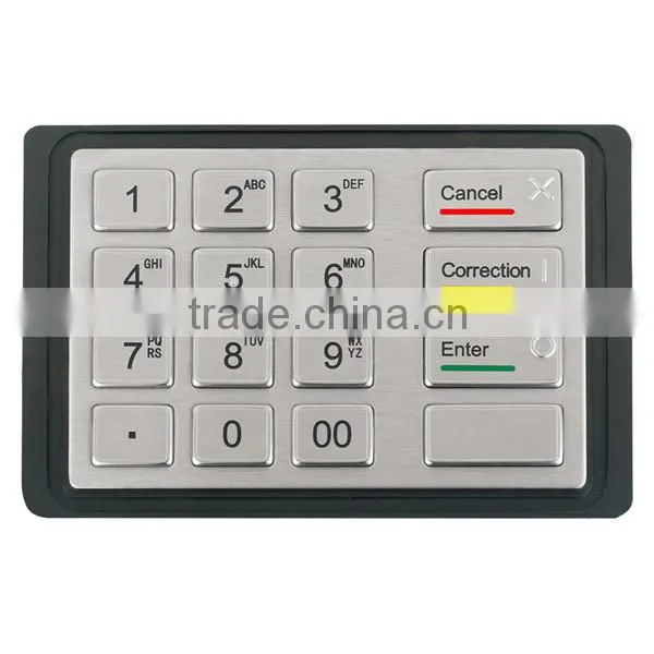 industrial metal keyboard with trackall function key and number keyboard