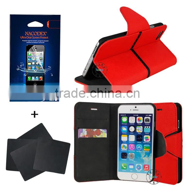 for iphone 6 leather case new arrival , stand case for iphone 6